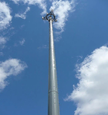 Aanpasbare gegalvaniseerde communicatietoren met een enkele buis, gemakkelijk te installeren en ondersteunt 4G en 5G